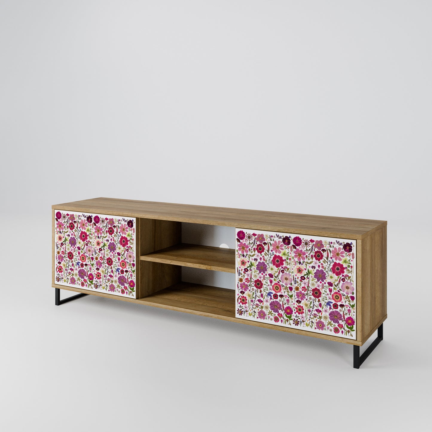 PETAL GARDEN Mobile TV a 2 Ante in Effetto Rovere