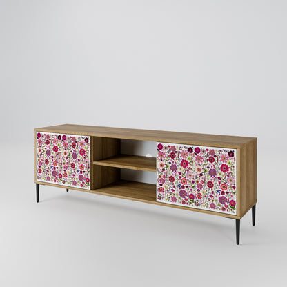 PETAL GARDEN Mobile TV a 2 Ante in Effetto Rovere