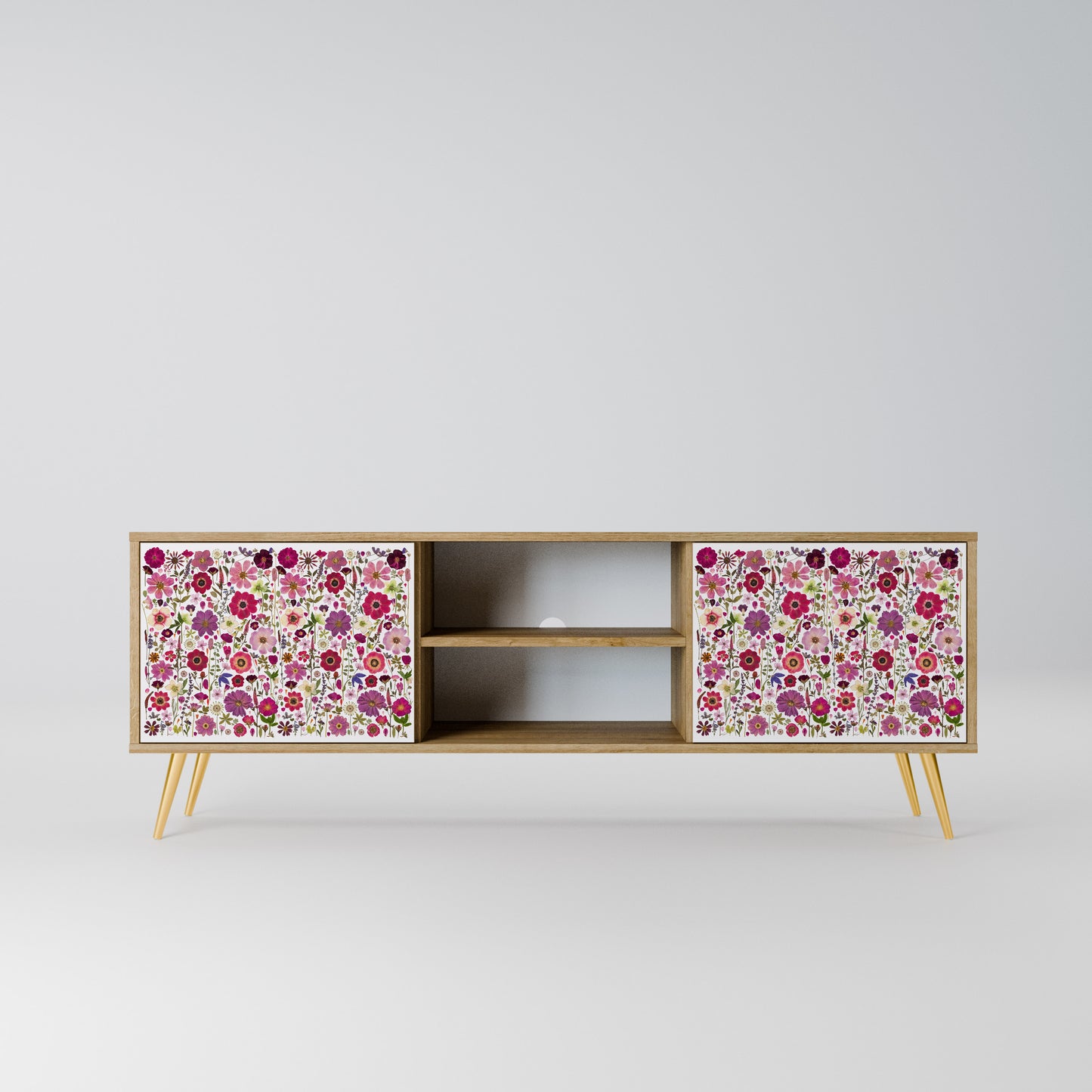 PETAL GARDEN Mobile TV a 2 Ante in Effetto Rovere