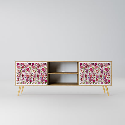 PETAL GARDEN Mobile TV a 2 Ante in Effetto Rovere