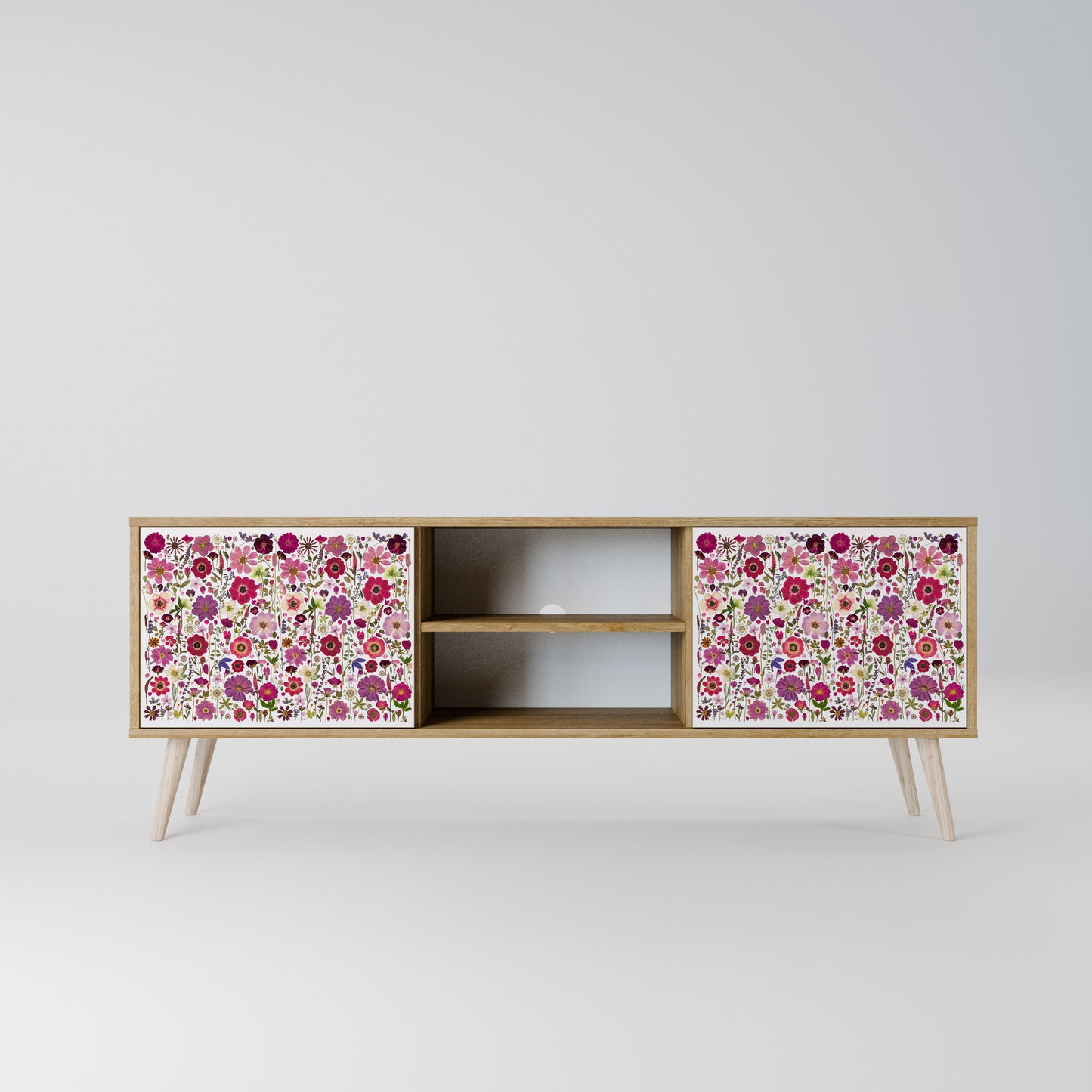 PETAL GARDEN Mobile TV a 2 Ante in Effetto Rovere