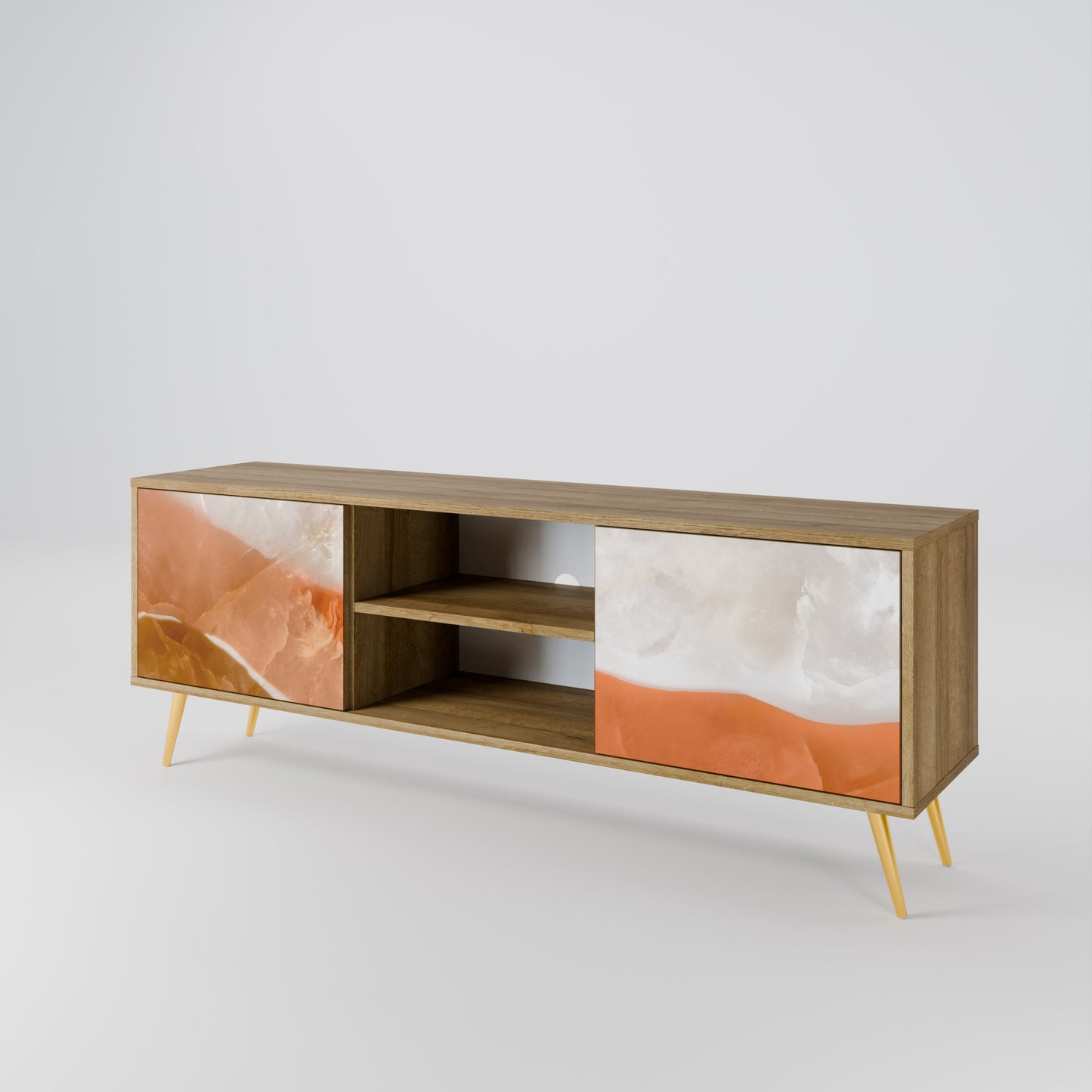 Mobile TV a 2 ante SANDHILLS SPLENDOUR in effetto rovere
