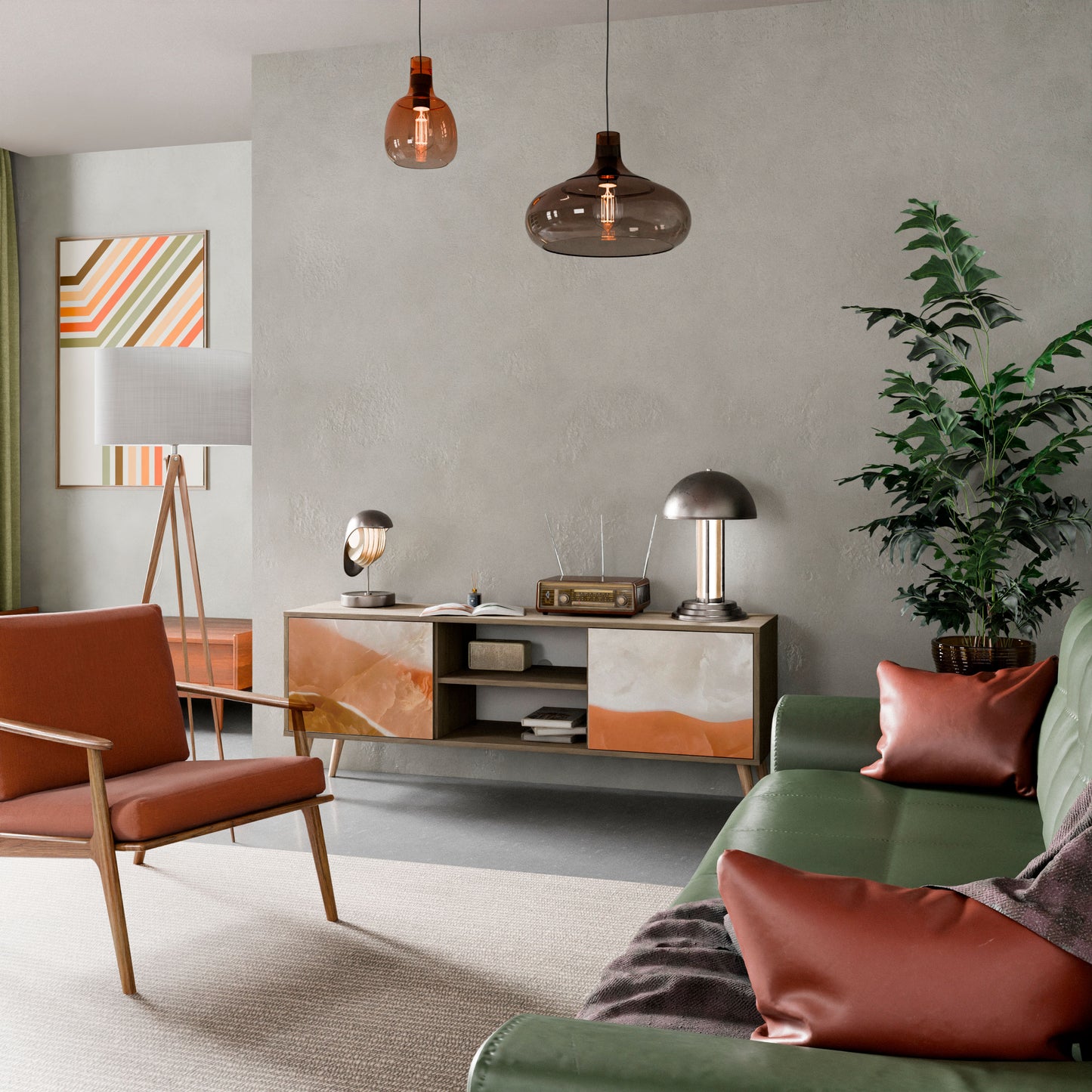 Mobile TV a 2 ante SANDHILLS SPLENDOUR in effetto rovere