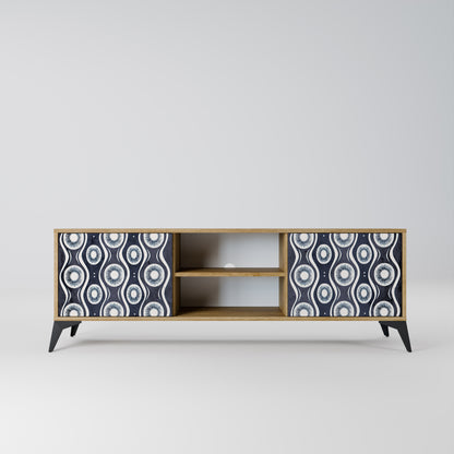Mobile TV GRAPHITE EYES a 2 ante effetto rovere