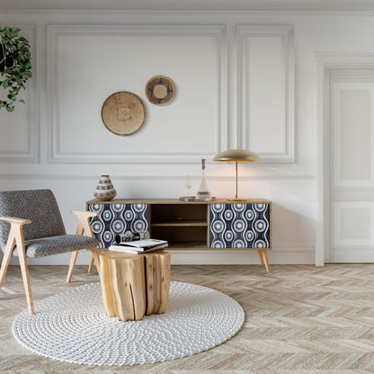 Mobile TV GRAPHITE EYES a 2 ante effetto rovere