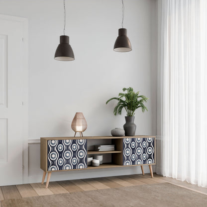 Mobile TV GRAPHITE EYES a 2 ante effetto rovere