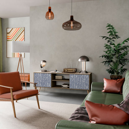 Mobile TV GRAPHITE RAIN a 2 ante effetto rovere