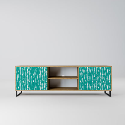 Mobile TV a 2 ante TURQUOISE RAIN in effetto rovere