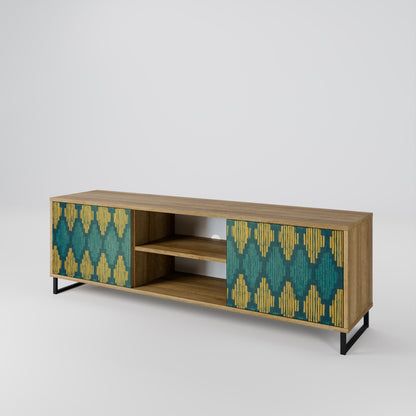 Mobile TV POLYGONS a 2 ante effetto rovere