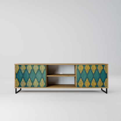 Mobile TV POLYGONS a 2 ante effetto rovere