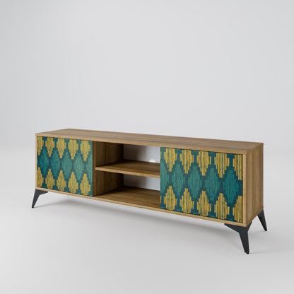 Mobile TV POLYGONS a 2 ante effetto rovere