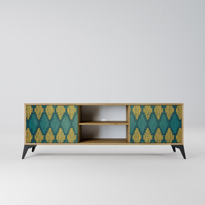 Mobile TV POLYGONS a 2 ante effetto rovere