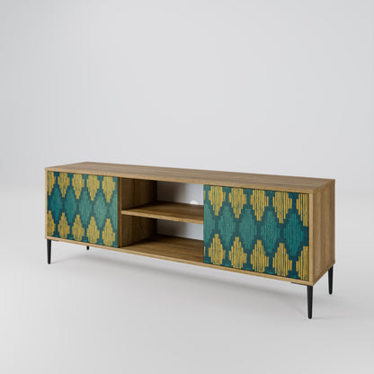 Mobile TV POLYGONS a 2 ante effetto rovere