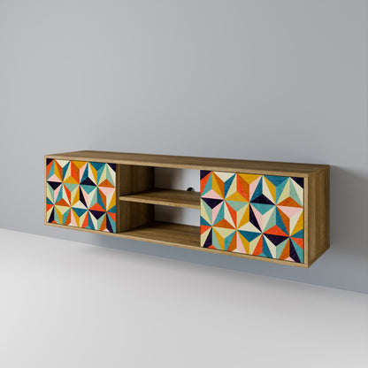 Mobile TV TESSELATE TREASURES a 2 ante in effetto rovere