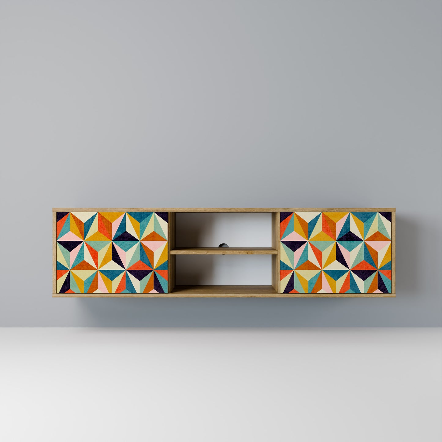 Mobile TV TESSELATE TREASURES a 2 ante in effetto rovere