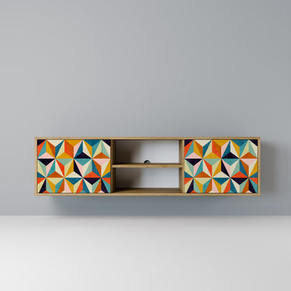 Mobile TV TESSELATE TREASURES a 2 ante in effetto rovere