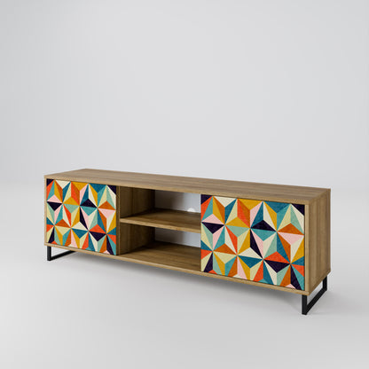 Mobile TV TESSELATE TREASURES a 2 ante in effetto rovere