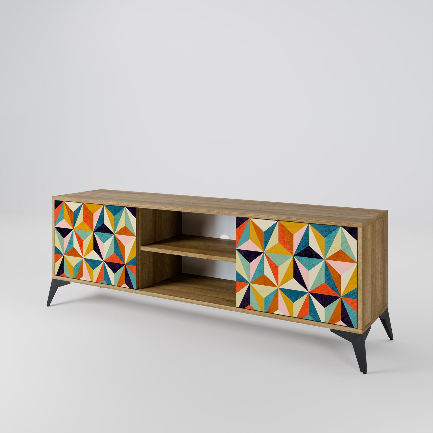Mobile TV TESSELATE TREASURES a 2 ante in effetto rovere