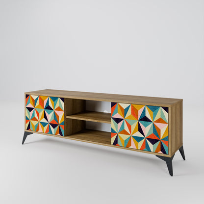 Mobile TV TESSELATE TREASURES a 2 ante in effetto rovere
