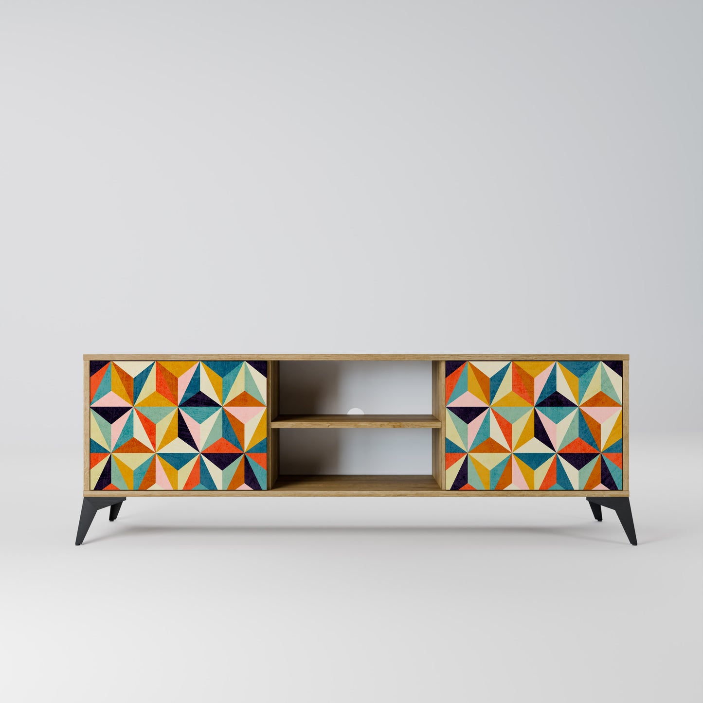 Mobile TV TESSELATE TREASURES a 2 ante in effetto rovere
