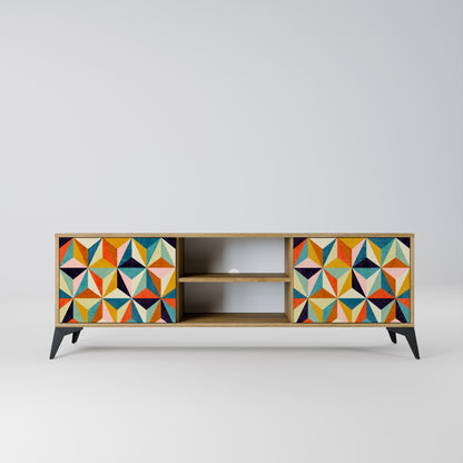 Mobile TV TESSELATE TREASURES a 2 ante in effetto rovere