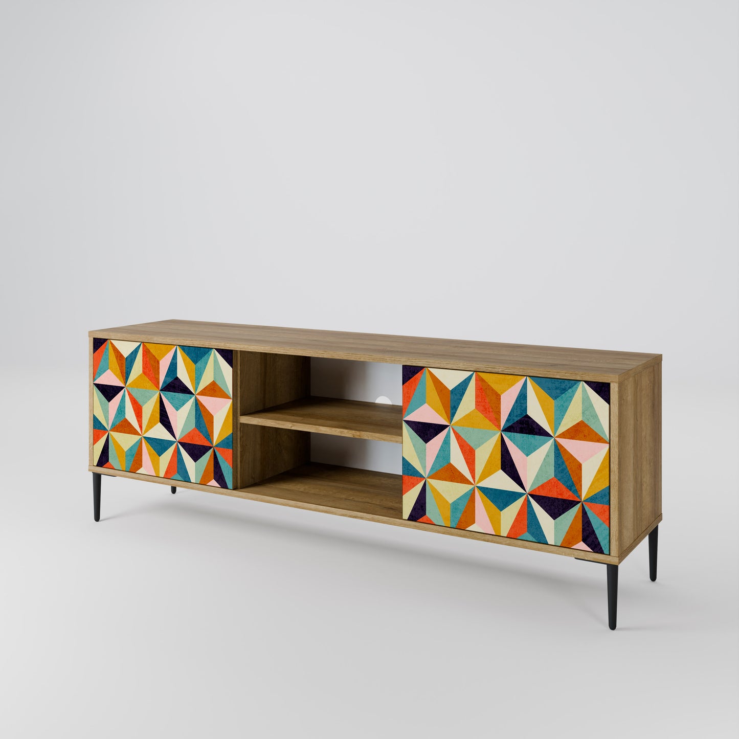 Mobile TV TESSELATE TREASURES a 2 ante in effetto rovere