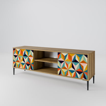 Mobile TV TESSELATE TREASURES a 2 ante in effetto rovere