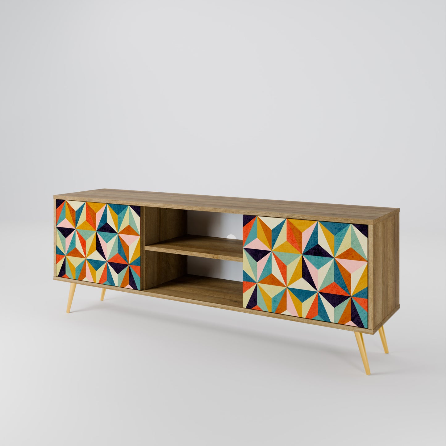 Mobile TV TESSELATE TREASURES a 2 ante in effetto rovere