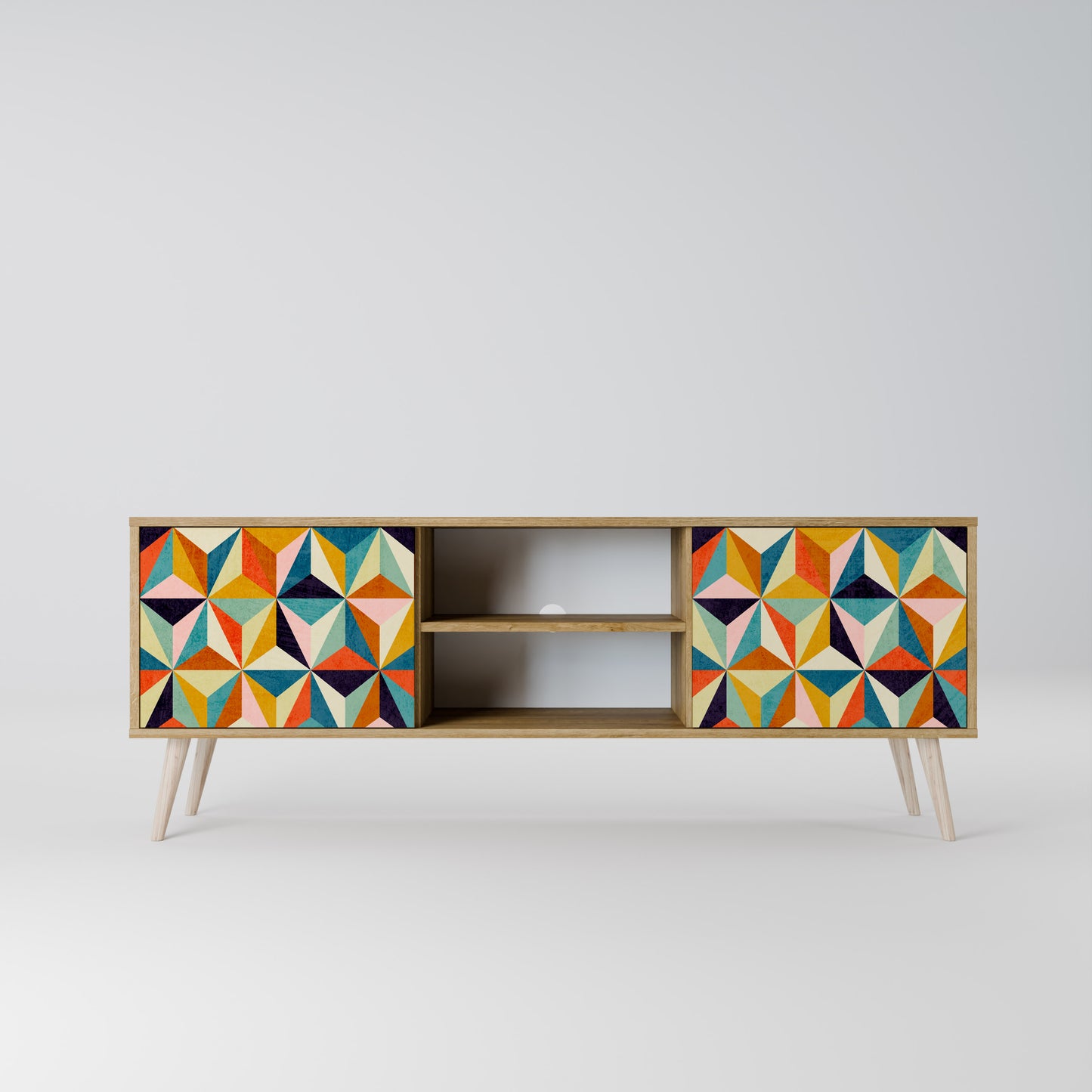 Mobile TV TESSELATE TREASURES a 2 ante in effetto rovere