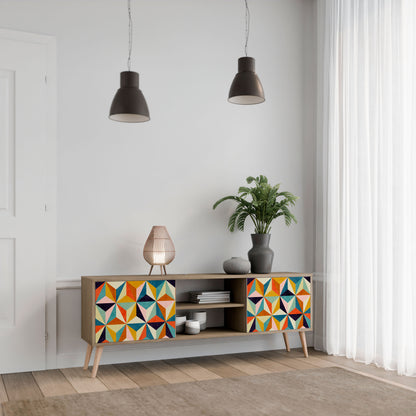 Mobile TV TESSELATE TREASURES a 2 ante in effetto rovere