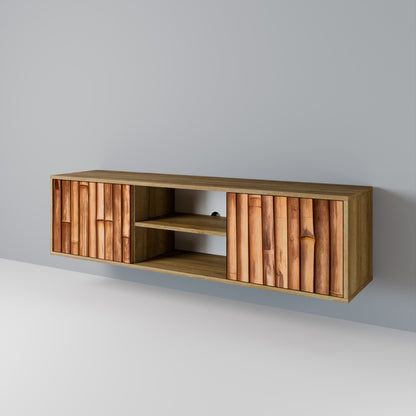 Mobile TV a 2 ante in legno naturale effetto rovere