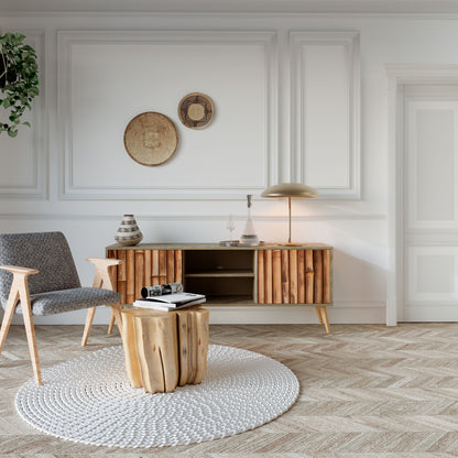 Mobile TV a 2 ante in legno naturale effetto rovere