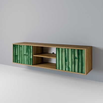 Mobile TV a 2 ante NATURAL GREEN effetto rovere