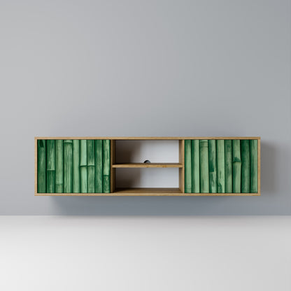 Mobile TV a 2 ante NATURAL GREEN effetto rovere