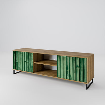 Mobile TV a 2 ante NATURAL GREEN effetto rovere