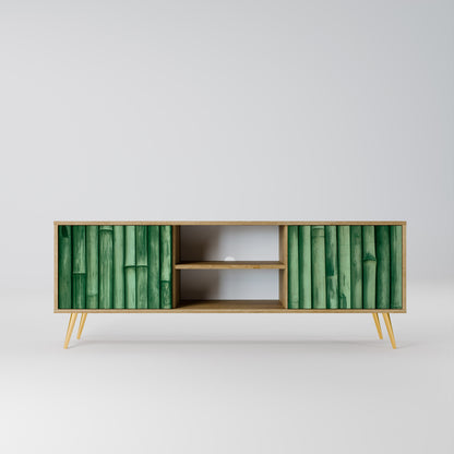 Mobile TV a 2 ante NATURAL GREEN effetto rovere
