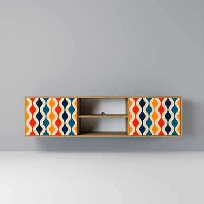 Mobile TV a 2 ante COLORFUL NOSTALGIA in effetto rovere
