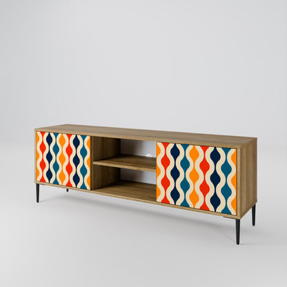 Mobile TV a 2 ante COLORFUL NOSTALGIA in effetto rovere