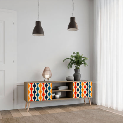 Mobile TV a 2 ante COLORFUL NOSTALGIA in effetto rovere