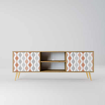 HAZY NOSTALGIA 2-Door TV Stand in Oak Effect