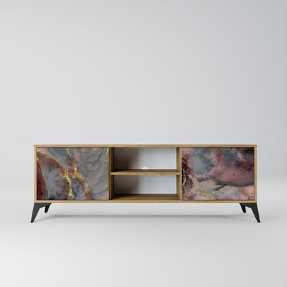 GOLDEN TIDES Mobile TV a 2 ante in effetto rovere