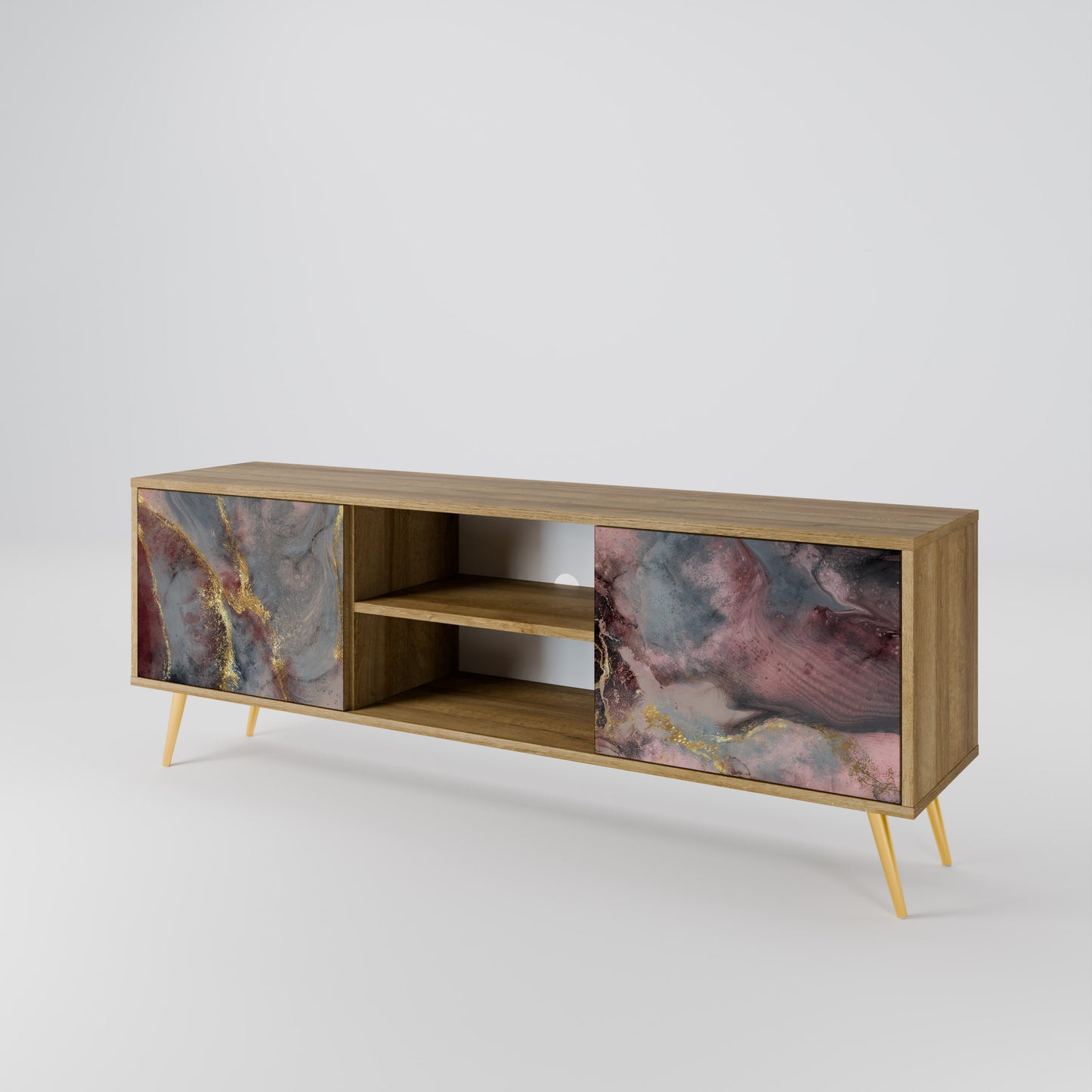 GOLDEN TIDES Mobile TV a 2 ante in effetto rovere