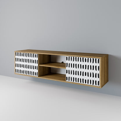 NIGHTY MELODIES 2-Door TV Stand in Oak Effect