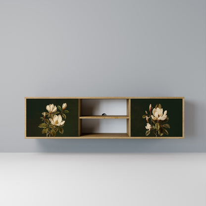 Mobile TV FLORAL NOIR a 2 ante effetto rovere