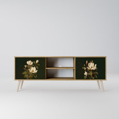 Mobile TV FLORAL NOIR a 2 ante effetto rovere