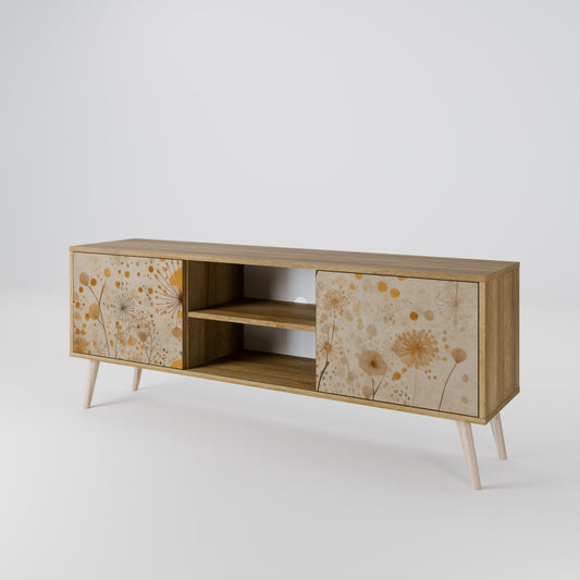 MORNING GLADE 2-Door TV Stand in Oak Effect
