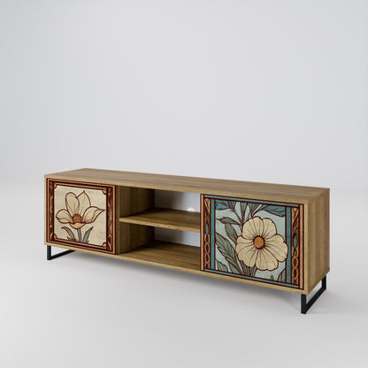 Mobile TV TIMELESS FLORA a 2 ante effetto rovere