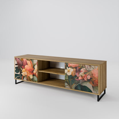 STYLISH BEAUTY 2-Door TV Stand in Oak Effect