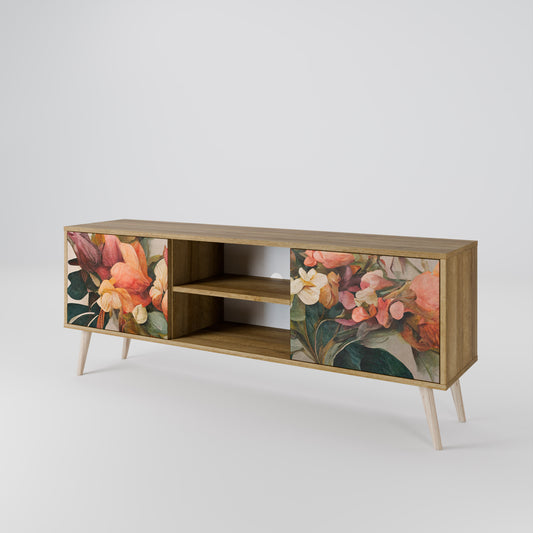 STYLISH BEAUTY 2-Door TV Stand in Oak Effect
