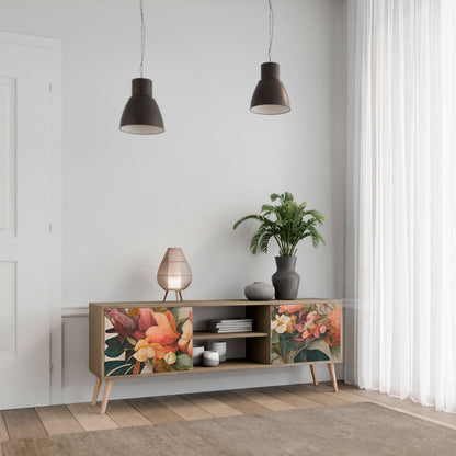 STYLISH BEAUTY 2-Door TV Stand in Oak Effect